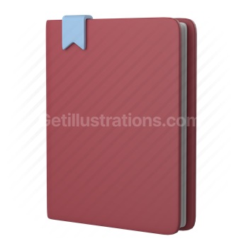 notebook, textbook, book, bookmark, brochure